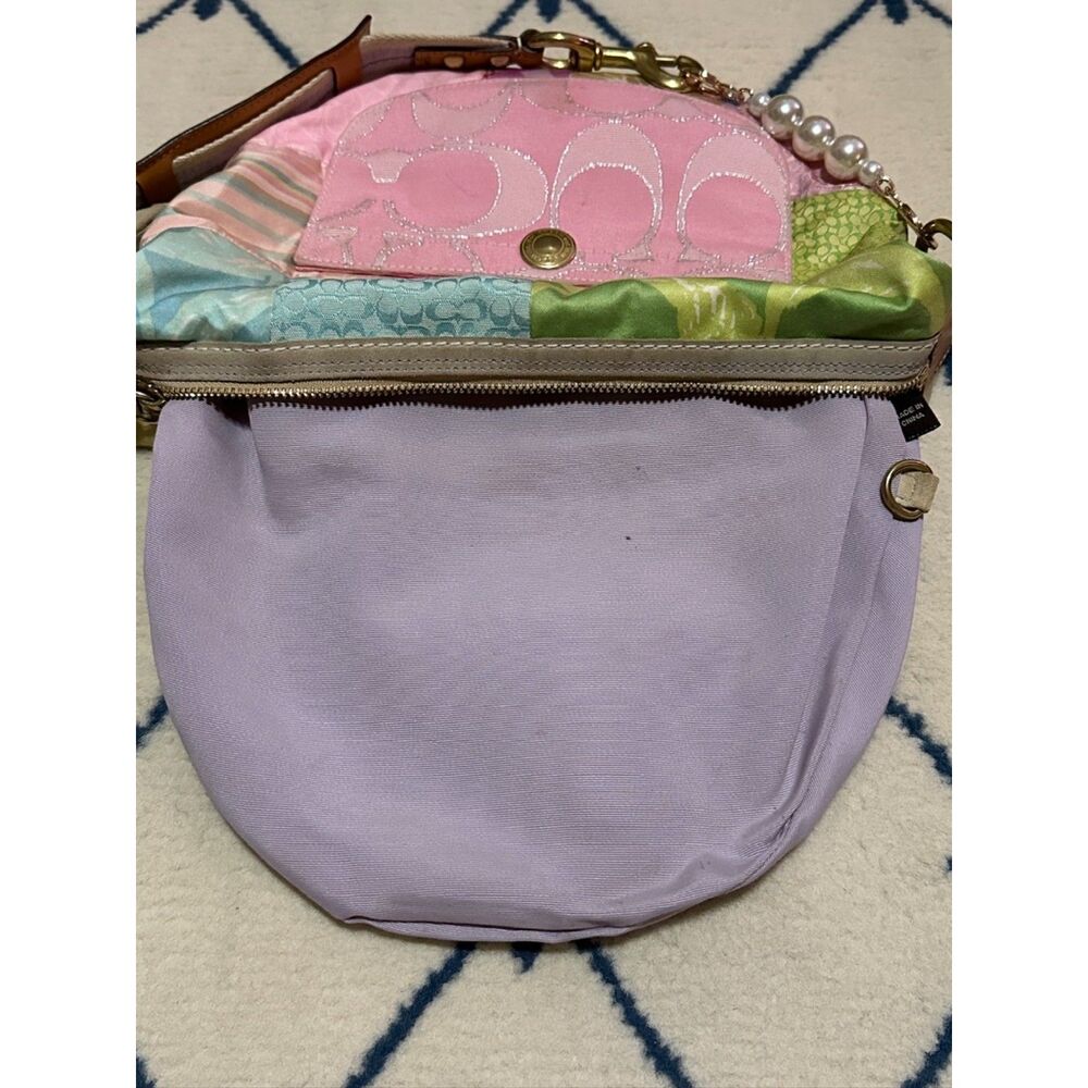 Coach Vintage Y2K Hampton Pastel Patchwork Hobo Shoulder Bag 2005 374 - Picture 8 of 10